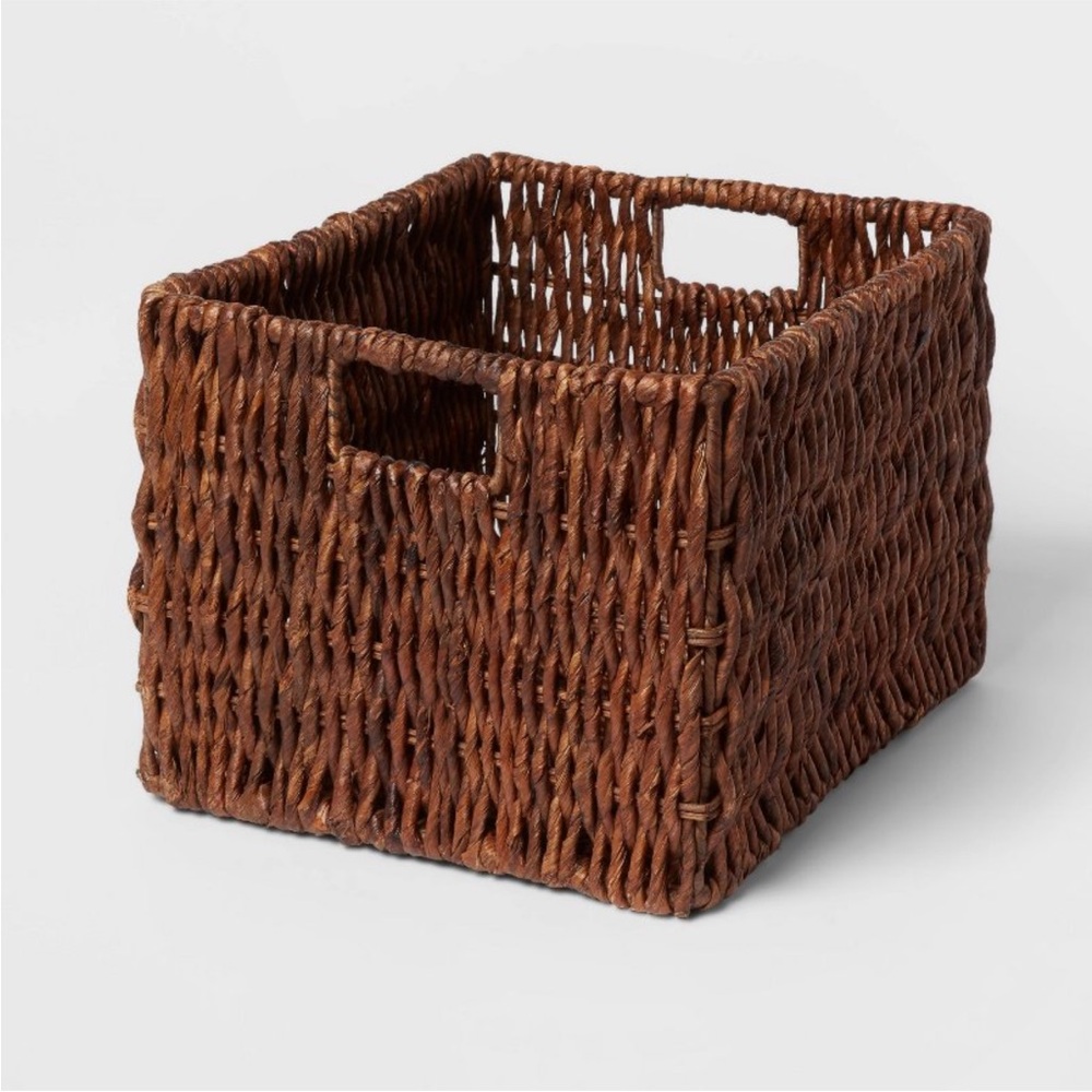 3-Large Woven Banana Bark Crate Brightroom Brown‎ Rectangle Decorative Baskets
